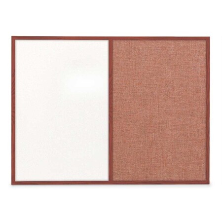 United Visual Products Slim Style Indoor Enclosed Corkboard, 48 UVRDS48SBH-SATIN-SURF